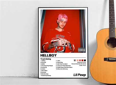 Lil Peep - Hellboy | Minimalist Album Cover Poster sold by Thanh Nguyen | SKU 26472066 | Printerval