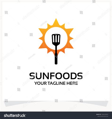 Sun Foods Restaurant Logo Design Template Stock Vector (Royalty Free ...