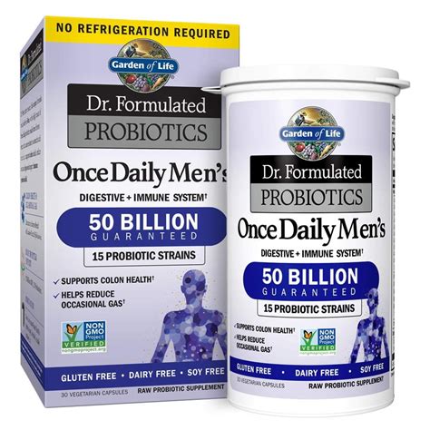 Garden of Life Dr. Formulated Probiotics for Men, Once Daily Men’s ...