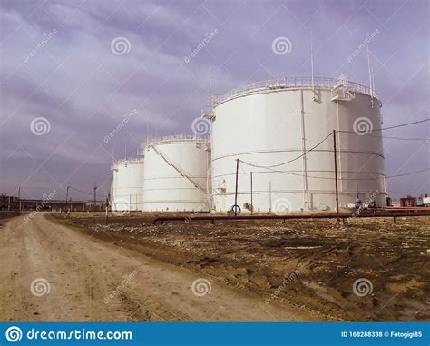 Storage Tanks for Petroleum Products Stock Photo - Image of construction, production: 168288338