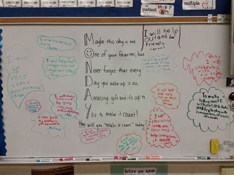 Whiteboard messages, Responsive classroom, Daily writing prompts