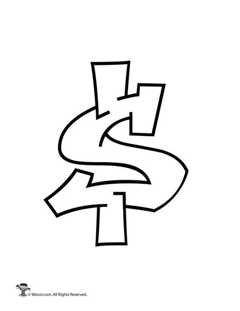 Graffiti Dollar Sign | Woo! Jr. Kids Activities : Children's Publishing | Graffiti art letters ...