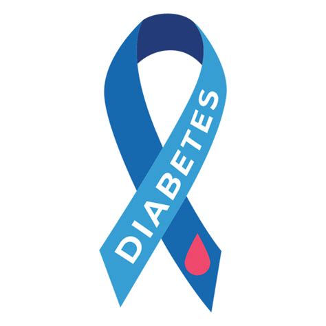 Diabetes ribbon drop badge sticker - Transparent PNG & SVG vector file