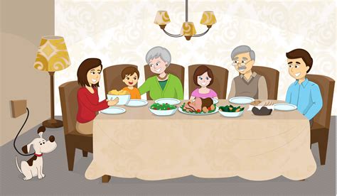 Family Dinner Drawing at GetDrawings | Free download