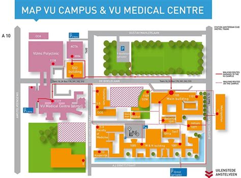 Vu Amsterdam map - Map of vu Amsterdam (Netherlands)