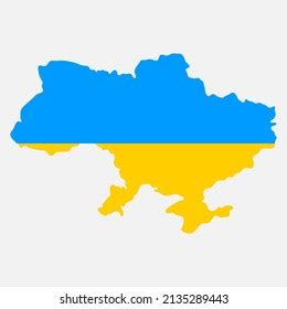 Ukraine Map Flag Incorporated Into Map Stock Vector (Royalty Free ...