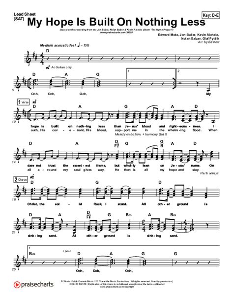 My Hope Is Built On Nothing Less Sheet Music PDF (Jon Buller / Nolan Balzer / Kevin Aichele ...