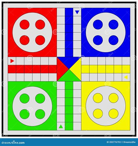 Ludo Board Game Vector Illustration | CartoonDealer.com #63422176