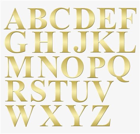 Gold Letters - 792x720 PNG Download - PNGkit