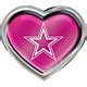 Dallas Cowboys Pink Heart Emblem | Automotive | Accessories | Cowboys Catalog | Dallas Cowboys ...