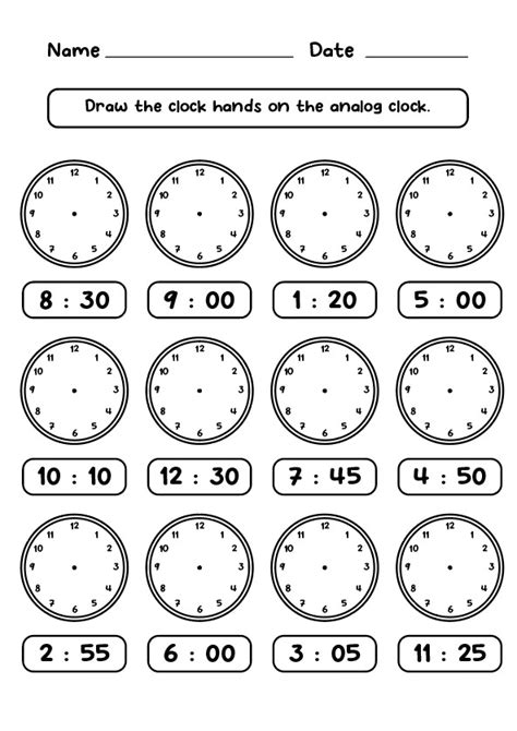 Telling Time analog and digital clock worksheet | Made By Teachers