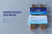 Rounded Business Card Mockup