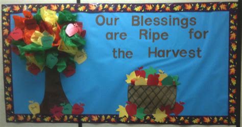 Fall bulletin board...."our blessings are ripe for the harvest." tissue ...