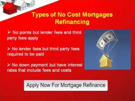 No Cost Refinancing Mortgage - YouTube