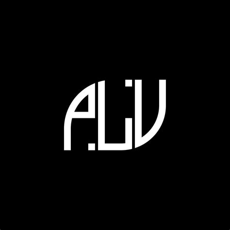 PLV letter logo design on black background.PLV creative initials letter logo concept.PLV vector ...