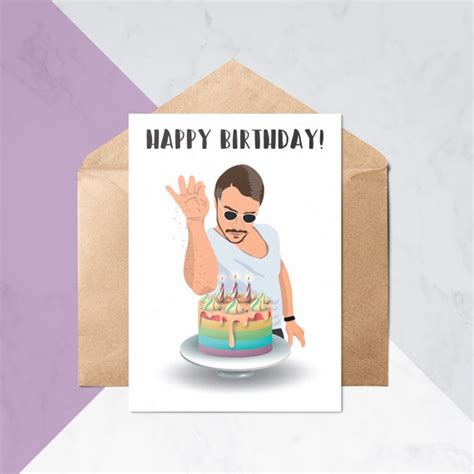 Salt Bae // Sprinkling Salt Meme // Happy Birthday Cards // | Etsy