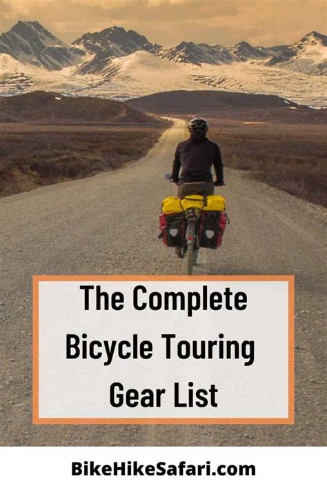 Complete Lightweight Bicycle Touring Gear List