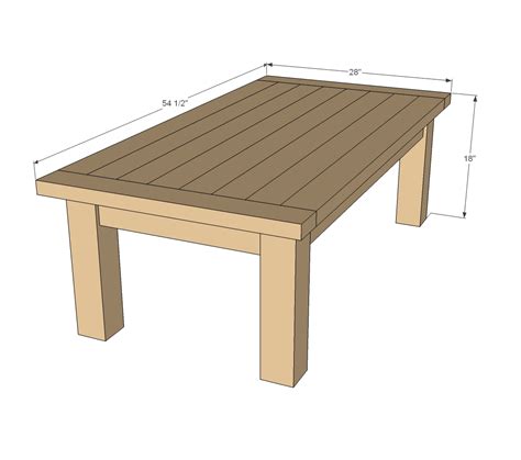 Wood coffee table blueprints | Hawk Haven