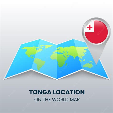 Premium Vector | Location icon of tonga on the world map