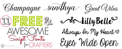 11 Free Script Fonts on My Favorite's List! - Silhouette School