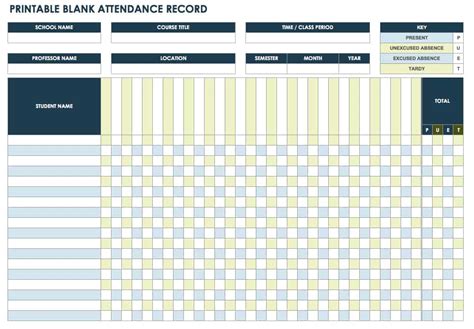 Free Attendance Spreadsheets and Templates | Smartsheet