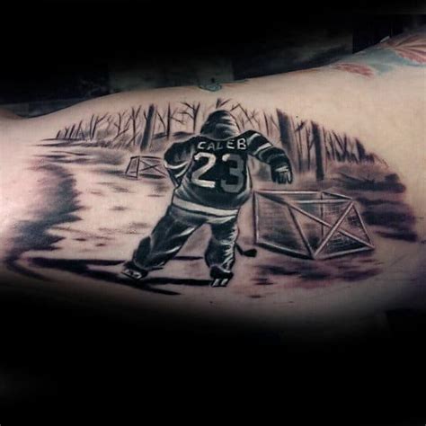 75 Hockey Tattoos For Men - NHL Design Ideas