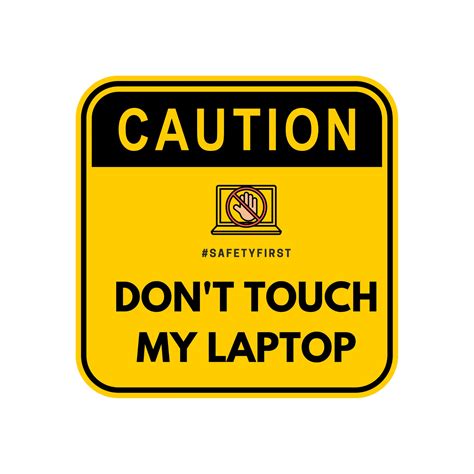 Don’t Touch My Laptop Sticker – Cool Cage