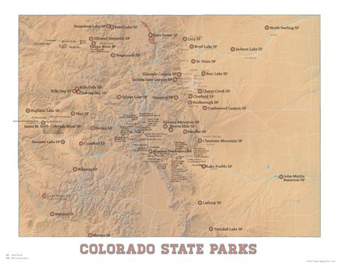 Colorado State Parks Map 11x14 Print - Best Maps Ever