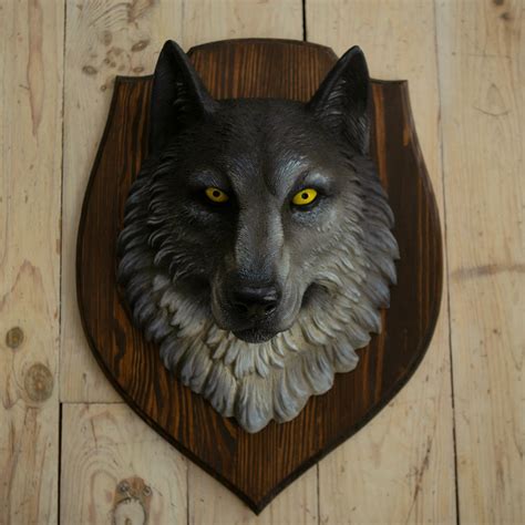 Taxidermy Sculpture Wolf Head Wall Mounted - Etsy