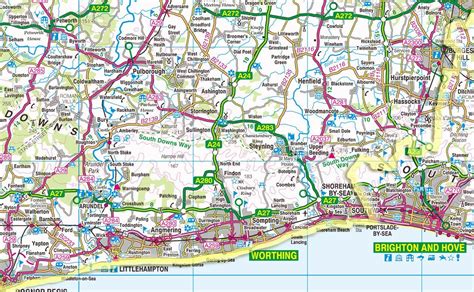 West Sussex County Map | County map, West sussex, Map