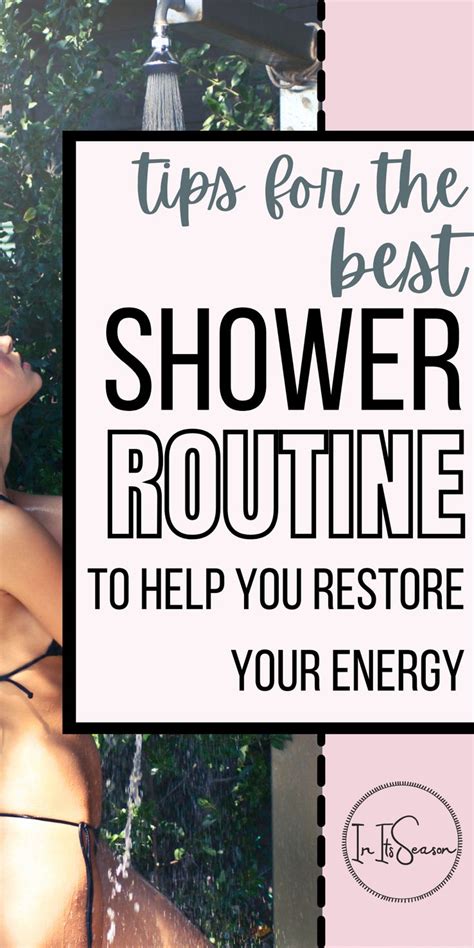 How to Make Your Shower Routine a Restorative Practice - In Its Season ...