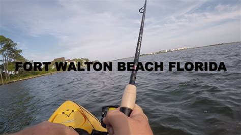 KAYAK FISHING FOR REDFISH IN FORT WALTON BEACH FLORIDA - YouTube