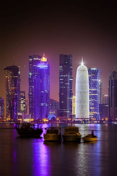 Doha by night | Qatar, Qatar travel, Doha