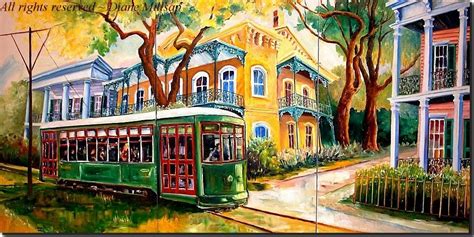 New Orleans Art by Diane Millsap: Streetcar in New Orleans - Original ...