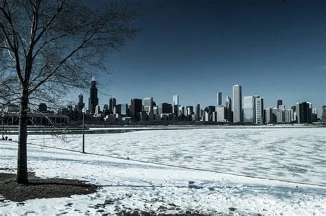 Chicago skyline winter Stock Photos, Royalty Free Chicago skyline ...