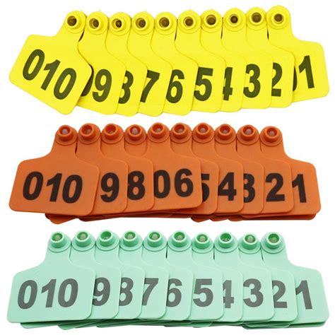 Buy 100pcs Cattle Ear Tag Tagger Marked For Livestock Cow Goat Sheep ...