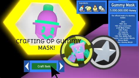 Getting the OP Gummy Mask!!! Generating a Silver Star Amulet!!! - ROBLOX BSS - YouTube