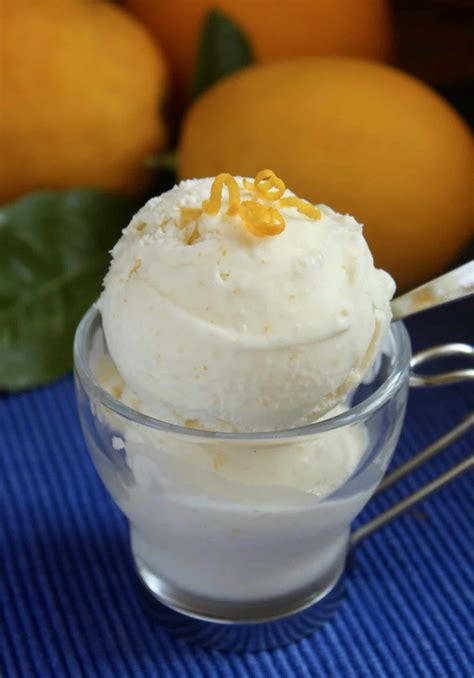 Lemon Ice Cream (Easy Blender Recipe) - Christina's Cucina