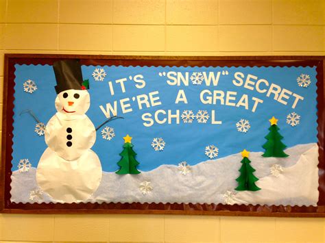 Winter bulletin board...with puffed 3-D snowman! December Bulletin ...