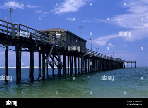 Dauphin Island Pier, Dauphin Island, Alabama Stock Photo - Alamy