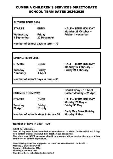 School Term Dates – Solway Community School