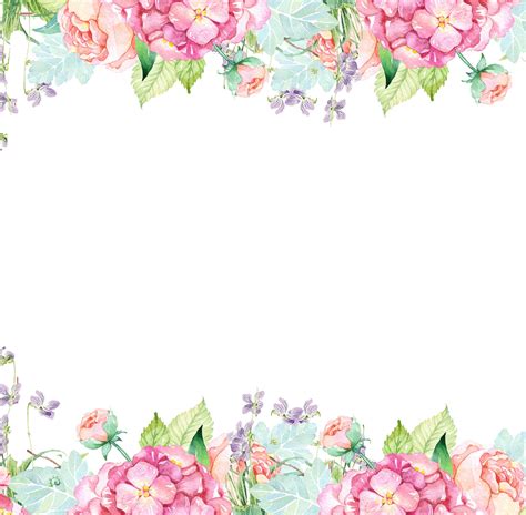 Bordure de fleurs aquarelle florale Photo stock libre - Public Domain ...