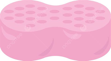 Pink Sponge Bath Illustration In Vector On White Background Vector, Sign, Colorful, Bathing PNG ...