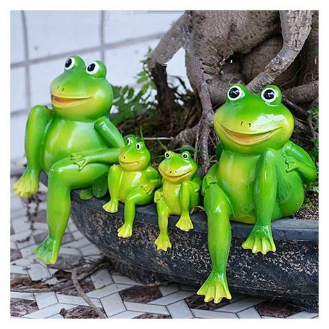 New Resin Sitting Frogs Statue Outdoor Frog Sculpture Garden Decorations Ornaments – Technologic ...