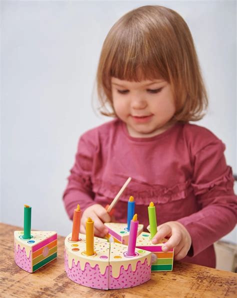 Tenderleaf Toys Rainbow Birthday Cake - Wooden Toy - Little Dreamers