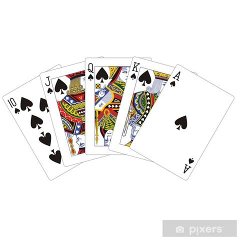 Wall Mural royal flush spades classic playing cards - PIXERS.US