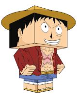 One Piece – Monkey D. Luffy Cube Craft Ver.2 Free Paper Toy - Papertoys