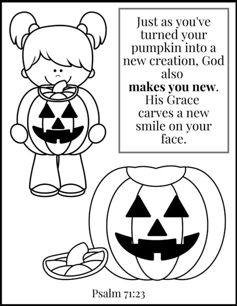 Christian Jack O Lantern Coloring Pages