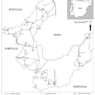 Network of hiking trails in the Peneda-Gerês National Park. Source ...