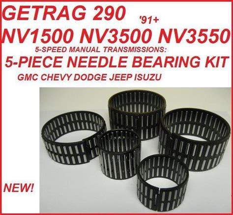 NV3500 NV3550 GETRAG 290 NV1500 TRANSMISSION NEEDLE BEARING KIT 5-PC FITS '95+ (NK-290B ...